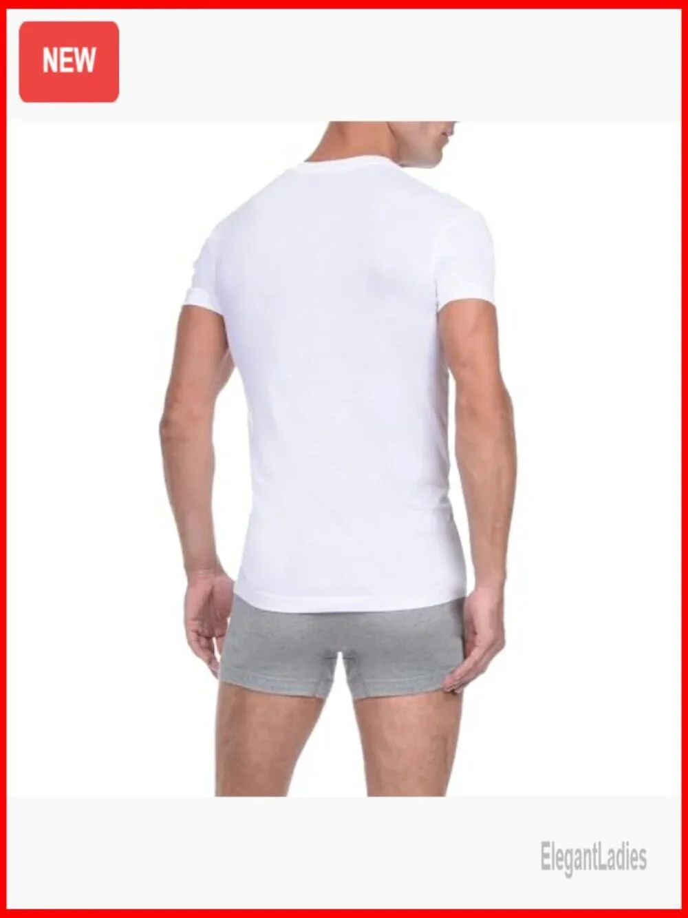 Slim Fit Deep V-Neck Undershirt in Premium Pima Cotton